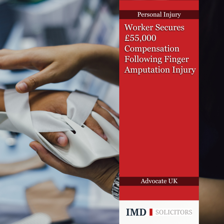 £55,000 compensation for a warehouse worker after a workplace injury.