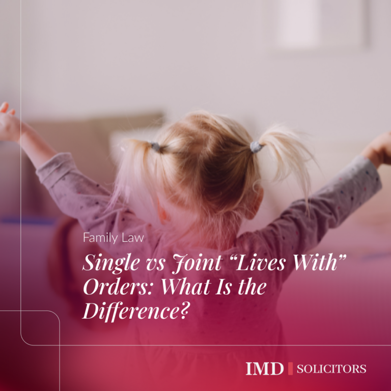 Single vs Joint “Lives With” Orders: What Is the Difference?