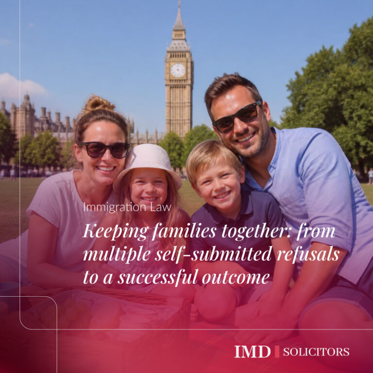 Keeping families together: from multiple self-submitted refusals to a successful outcome