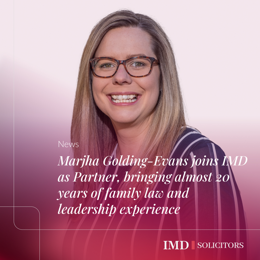 Marjha Golding-Evans tritt IMD als Partnerin bei und bringt fast 20 Jahre Erfahrung im Familienrecht und in der Führung mit